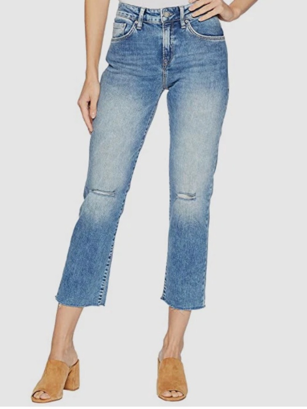 Mavi Niki Straight Crop Raw Hem Jeans - NWOT